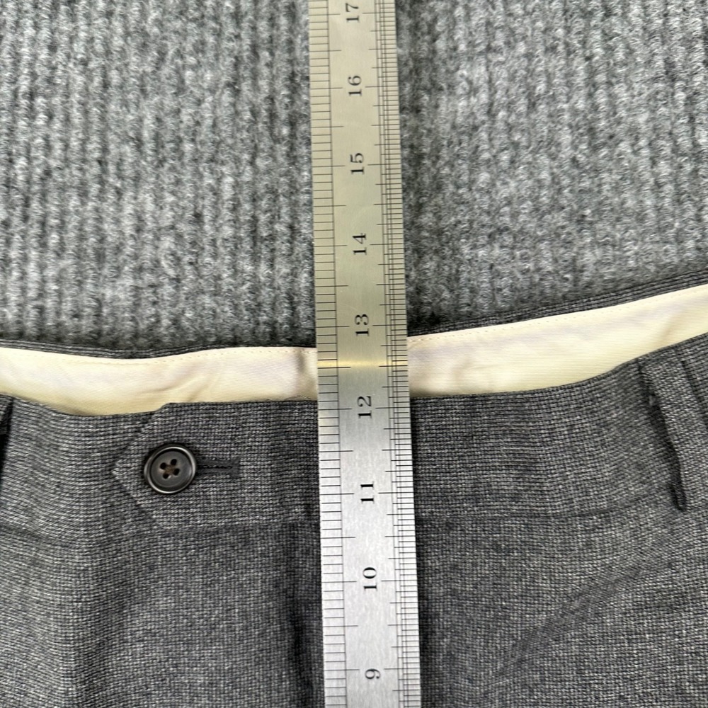 Brooks Brothers Madison Dress Pants Mens 37W 100% Wool Gray Pleated - Picture 12 of 13